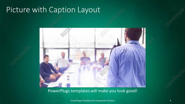 Picture with Caption presentation slide layout