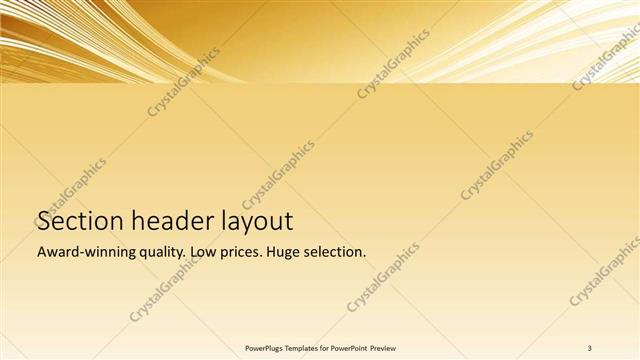 Section Header presentation slide layout