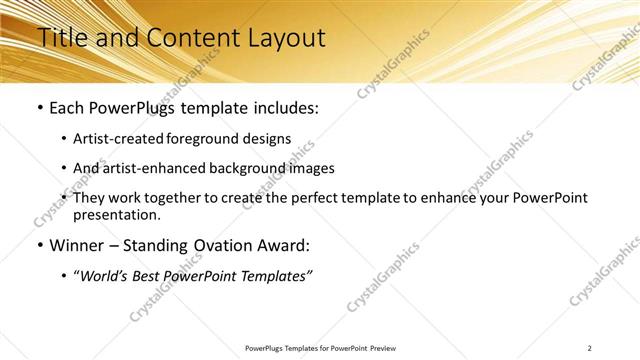 Title and Content presentation slide layout