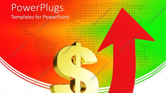  Presentation with dollar sign - A dollar sign with various colors in the background