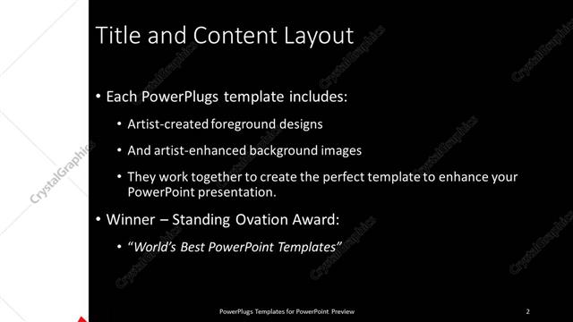 Title and Content presentation slide layout