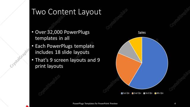 Two Content presentation slide layout
