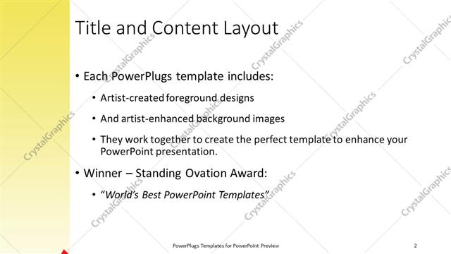 Title and Content presentation slide layout