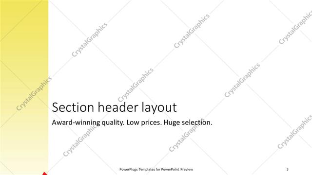 Section Header presentation slide layout