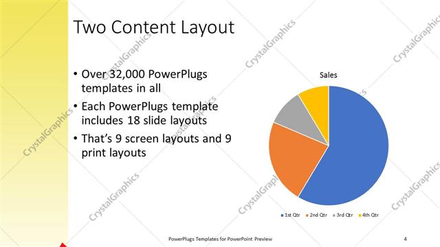 Two Content presentation slide layout