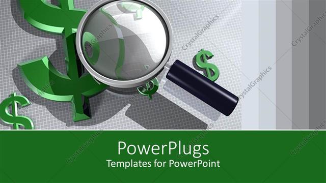  Presentation with dollar signs - Dollar signs analyzing finances data business