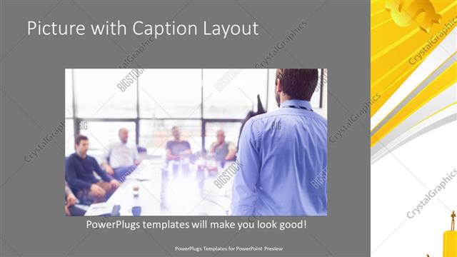 Picture with Caption presentation slide layout