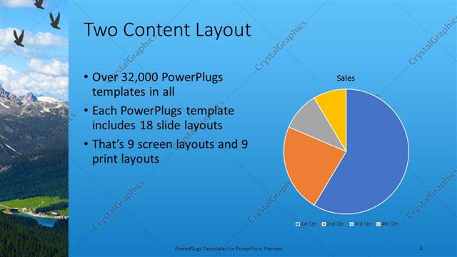 Two Content presentation slide layout