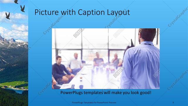 Picture with Caption presentation slide layout