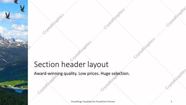 Section Header presentation slide layout