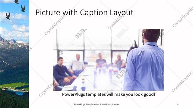 Picture with Caption presentation slide layout