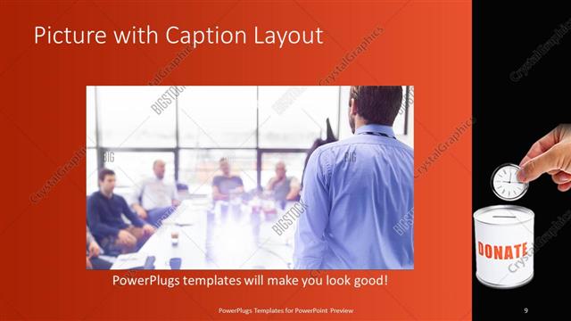 Picture with Caption presentation slide layout