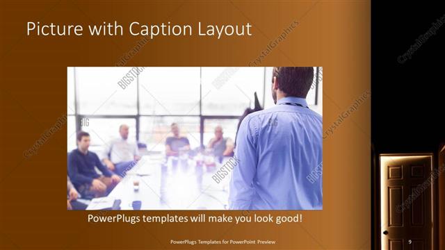 Picture with Caption presentation slide layout