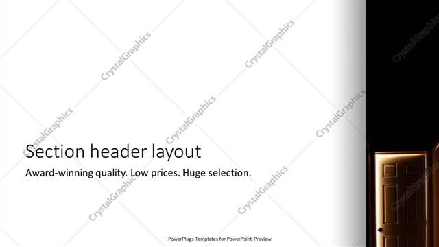Section Header presentation slide layout