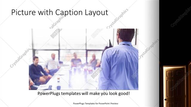 Picture with Caption presentation slide layout