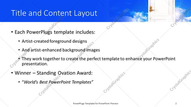Title and Content presentation slide layout