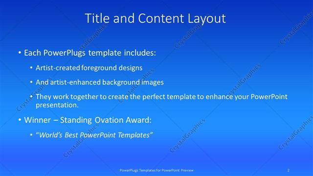 Title and Content presentation slide layout