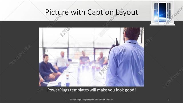 Picture with Caption presentation slide layout