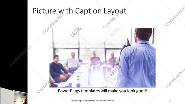 Picture with Caption presentation slide layout