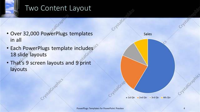 Two Content presentation slide layout