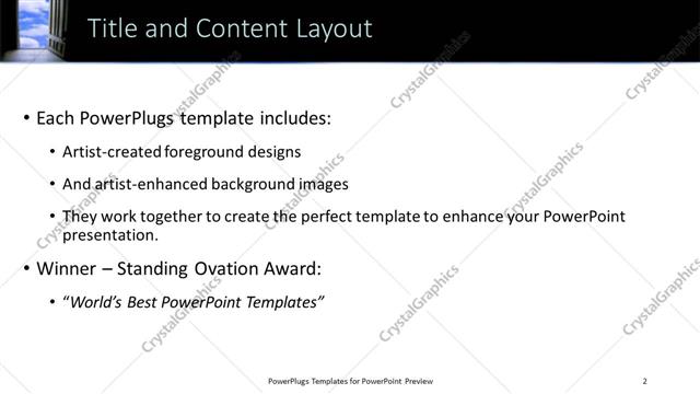 Title and Content presentation slide layout