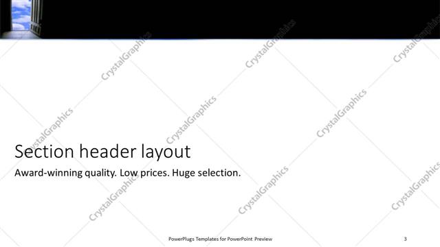 Section Header presentation slide layout