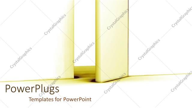  Presentation with open door - Door of opportunity as a metaphor open door window success strive on a white background