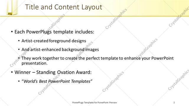 Title and Content presentation slide layout