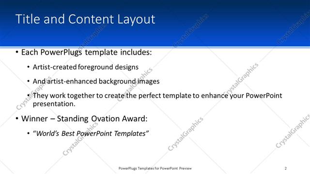 Title and Content presentation slide layout