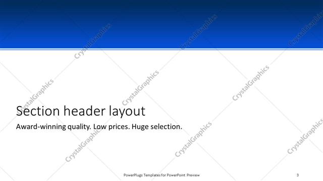 Section Header presentation slide layout
