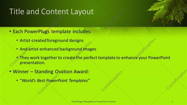 Title and Content presentation slide layout