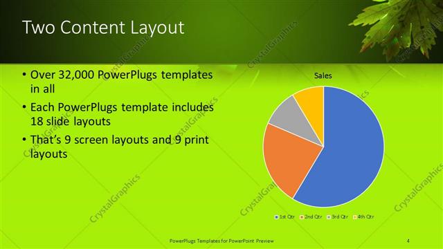 Two Content presentation slide layout