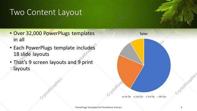 Two Content presentation slide layout