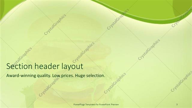 Section Header presentation slide layout
