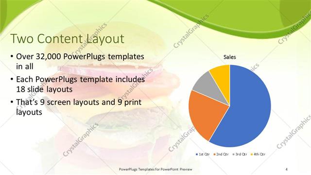 Two Content presentation slide layout