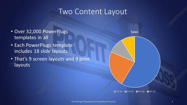 Two Content presentation slide layout