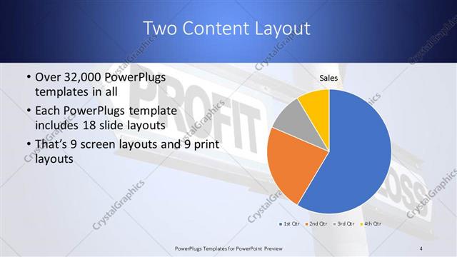 Two Content presentation slide layout
