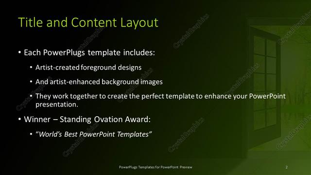 Title and Content presentation slide layout