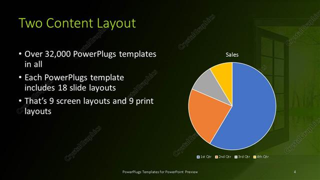 Two Content presentation slide layout
