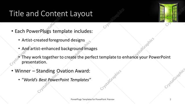 Title and Content presentation slide layout