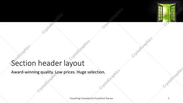 Section Header presentation slide layout