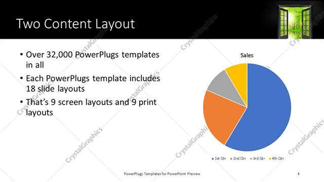 Two Content presentation slide layout
