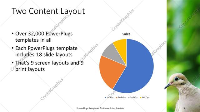 Two Content presentation slide layout