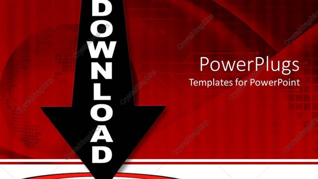  Presentation with download - Download arrow pointing down the middle of red target