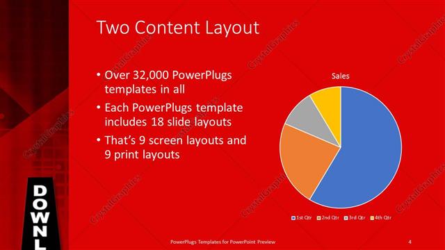 Two Content presentation slide layout