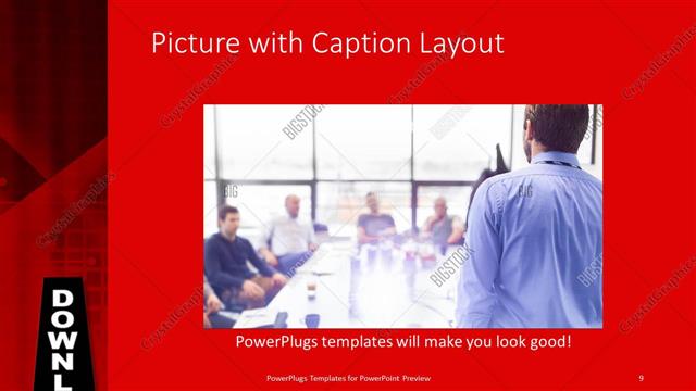 Picture with Caption presentation slide layout
