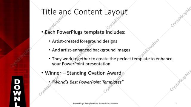 Title and Content presentation slide layout