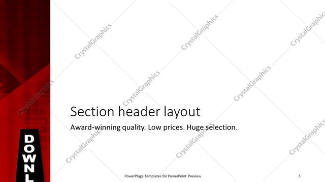 Section Header presentation slide layout