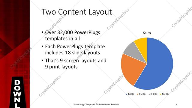 Two Content presentation slide layout