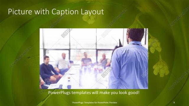 Picture with Caption presentation slide layout